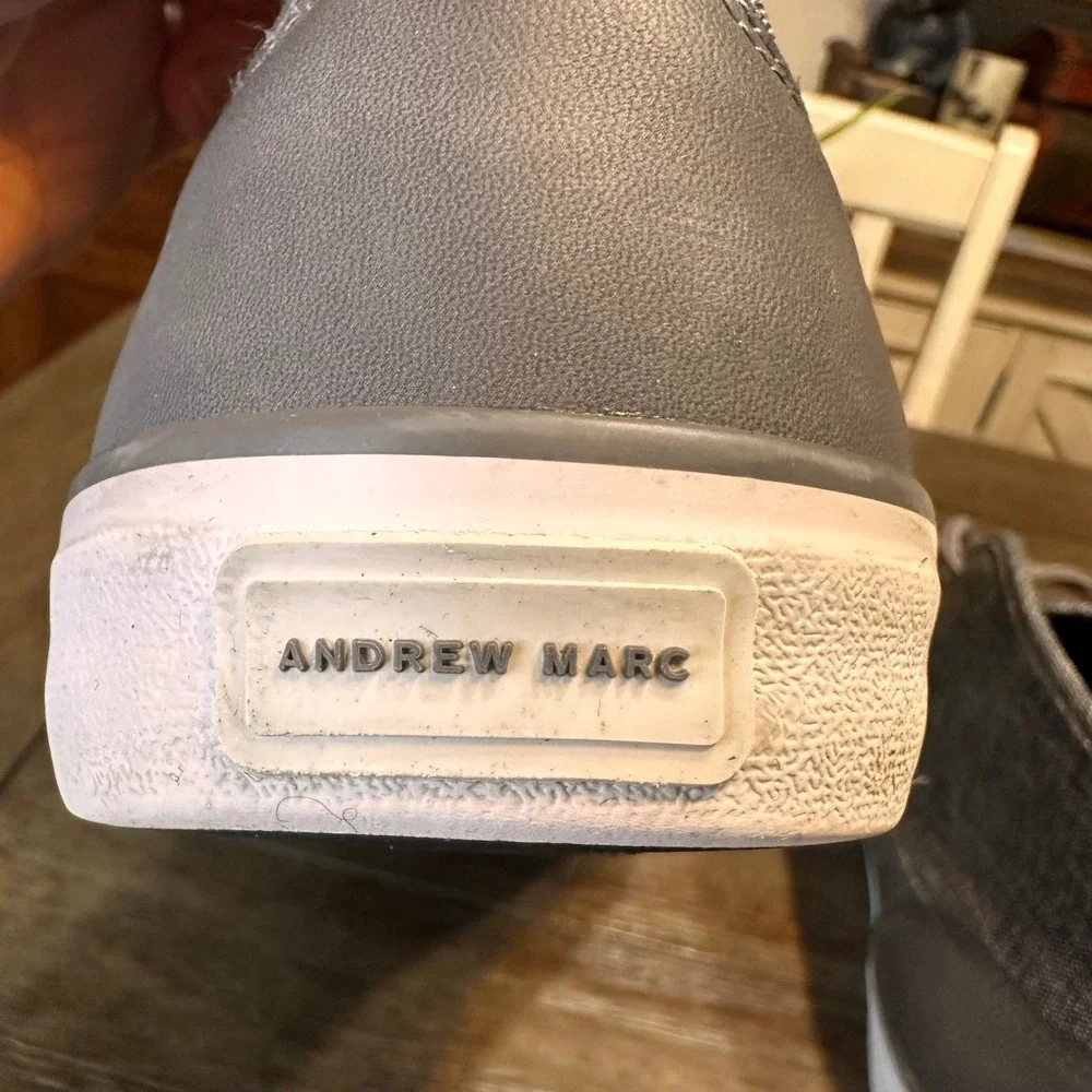 Andrew Marc Reade Textile Chukka Fashion Sneakers Charcoal Mens 10‎